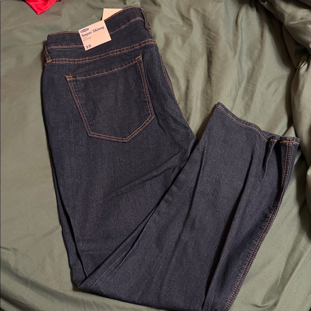 Old Navy Women's Super Skinny Jeans - Dark Blue